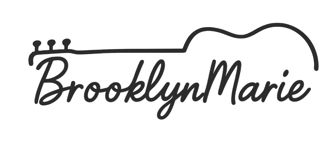 Brooklyn Marie logo, without music, near-black